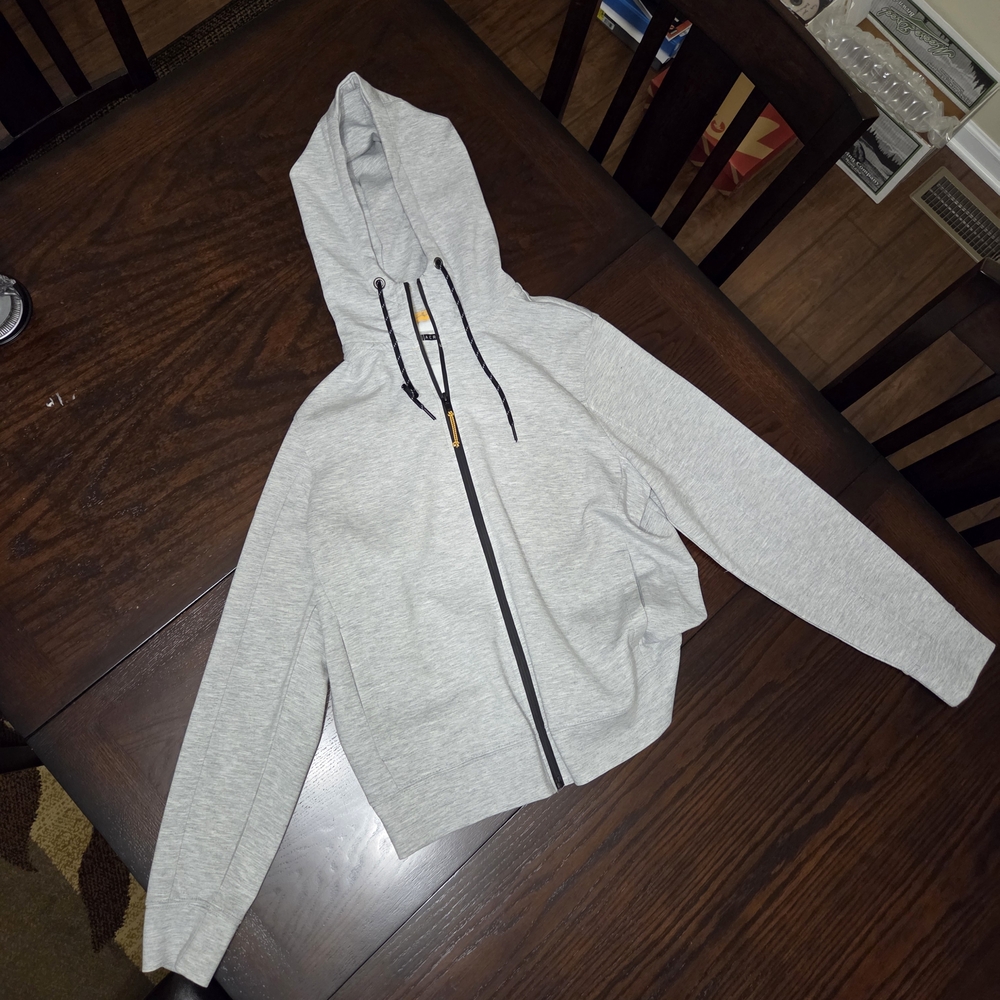 AeropostLe Men's Light Gray Zip-Up Hoodie